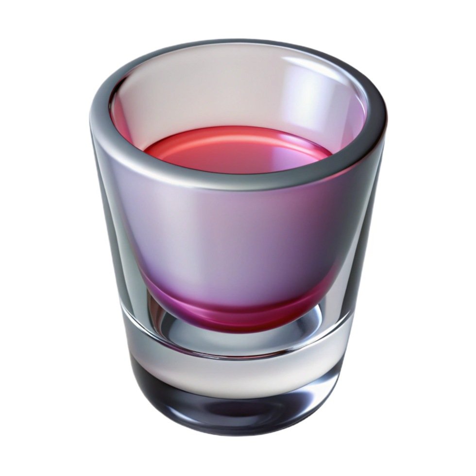bolbeautiful Shot glass, thick base, clear glass, studio lighting, top-down view, isolateon transparent background,high-resolution product photography top-tier png