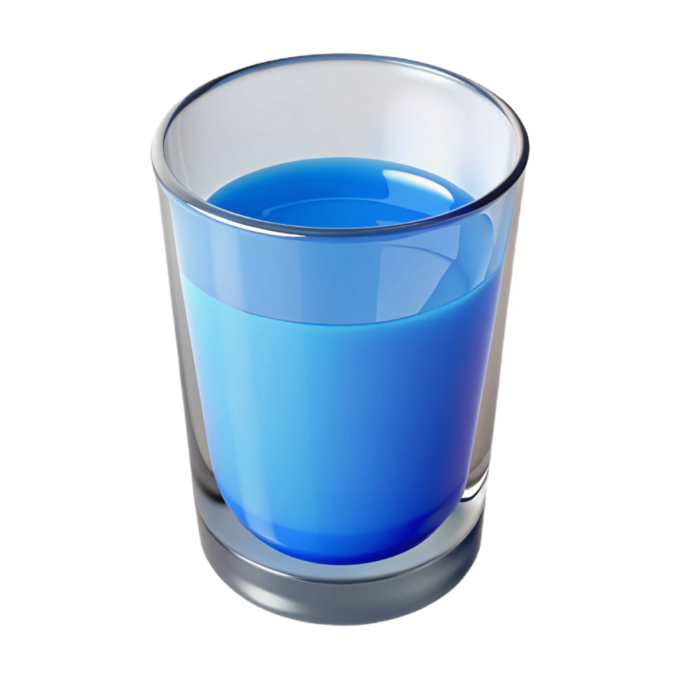 vibrant nostalgic mid-century Water glass, texturesurface, blue tint, soft lighting, isolateon transparent background,high-resolution product photography museum quality png