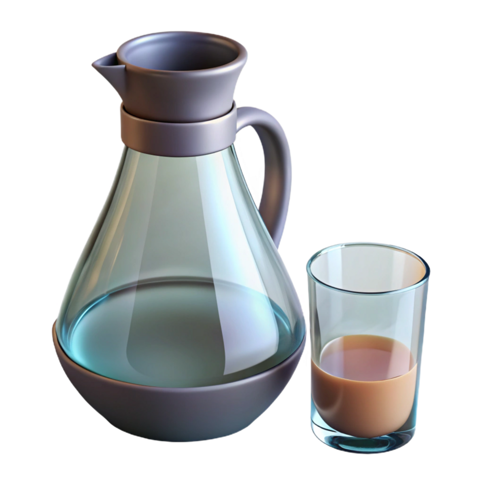 stunning harmonious victorian Carafe, glass, modern design, studio lighting, front view, isolateon transparent background,high-resolution product photography impeccable png