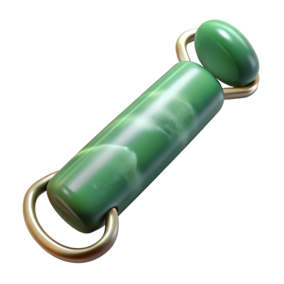 romantic mesmerizing A jade roller, polishestone, cool ansmooth texture, soft lighting, top-down view, isolateon transparent background,high-resolution product photography high resolution png
