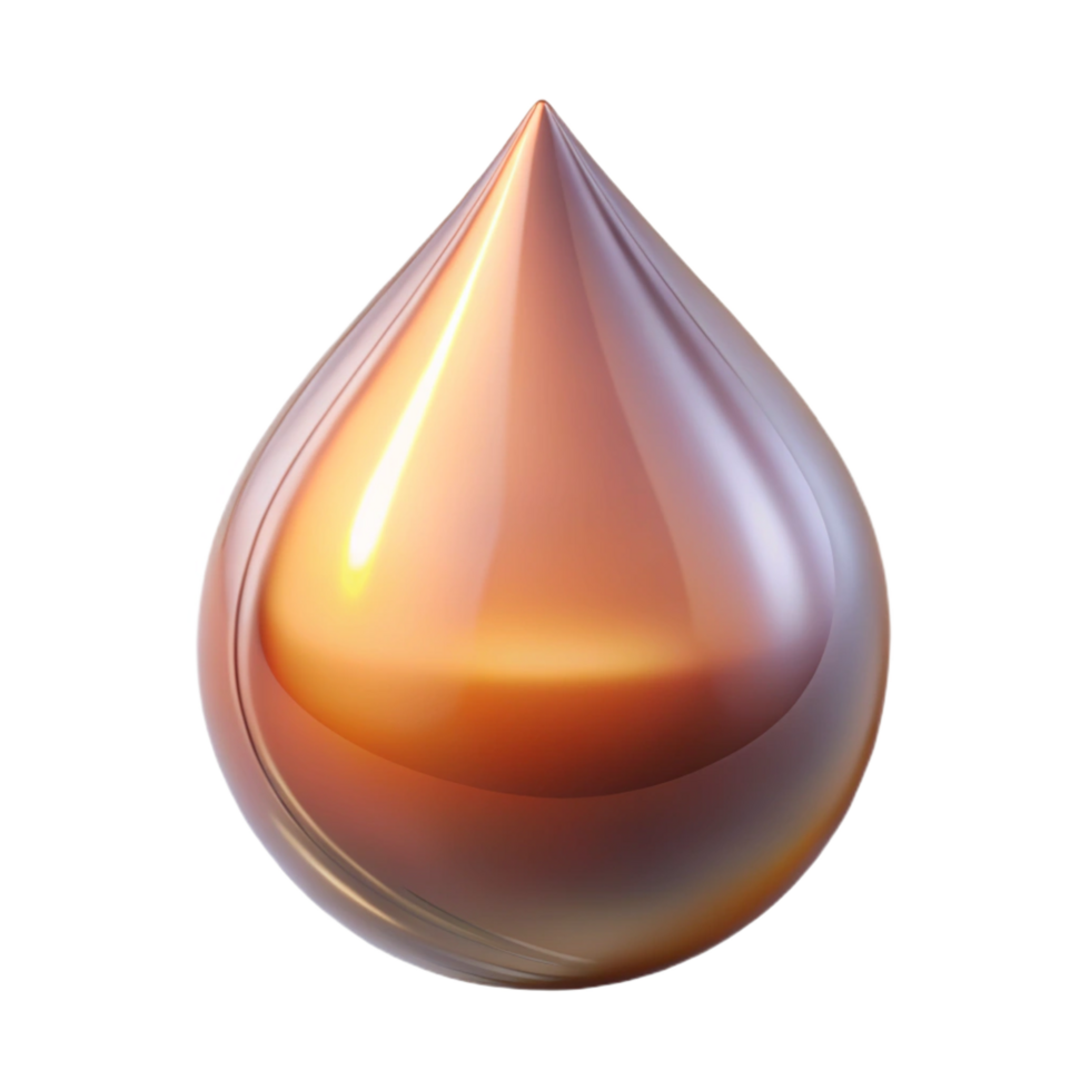 distinguishegothic A single drop of clear serum, viscous texture, reflecting light, macro photography, isolateon transparent background,high-resolution product photography refined png