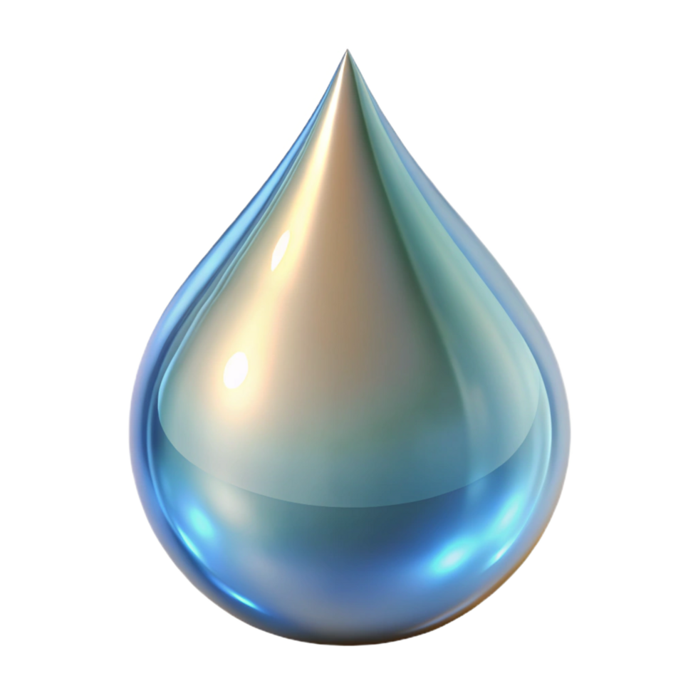 energetic wonderful A single drop of clear serum, viscous texture, reflecting light, macro photography, isolateon transparent background,high-resolution product photography crisp png