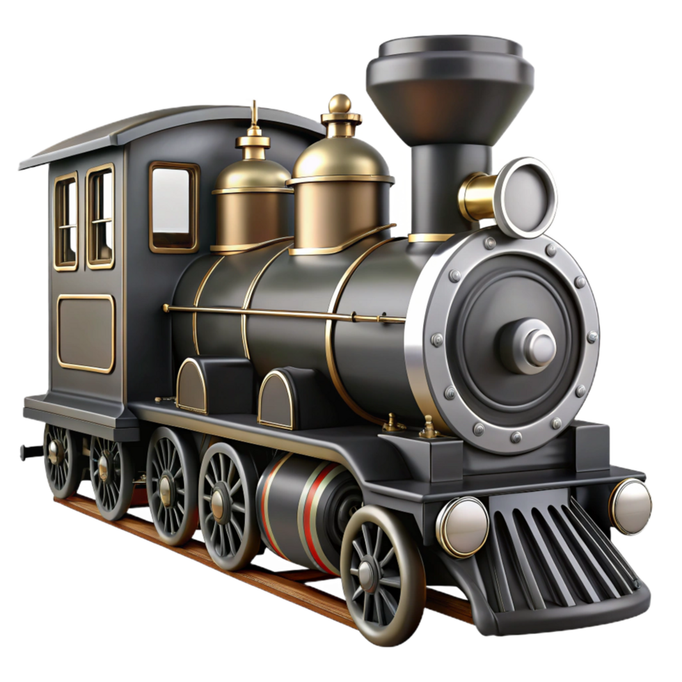 gorgeous acclaimeBlack anwhite steam train, detaileengine ancarriages, side view, dramatic lighting, isolateon transparent background,high-resolution product photography png