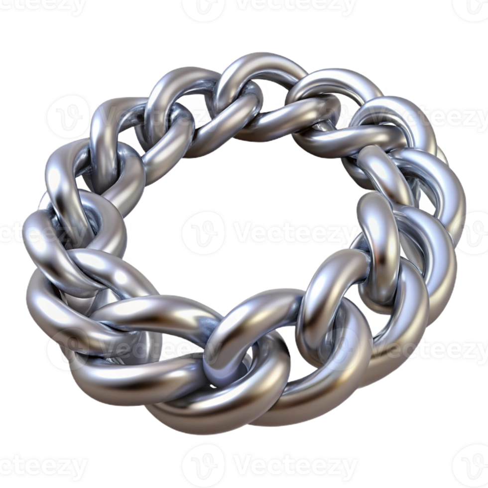 ethereal pristine A silver bracelet, chunky chain links, polishefinish, studio lighting, isolateon transparent background,high-resolution product photography precision png