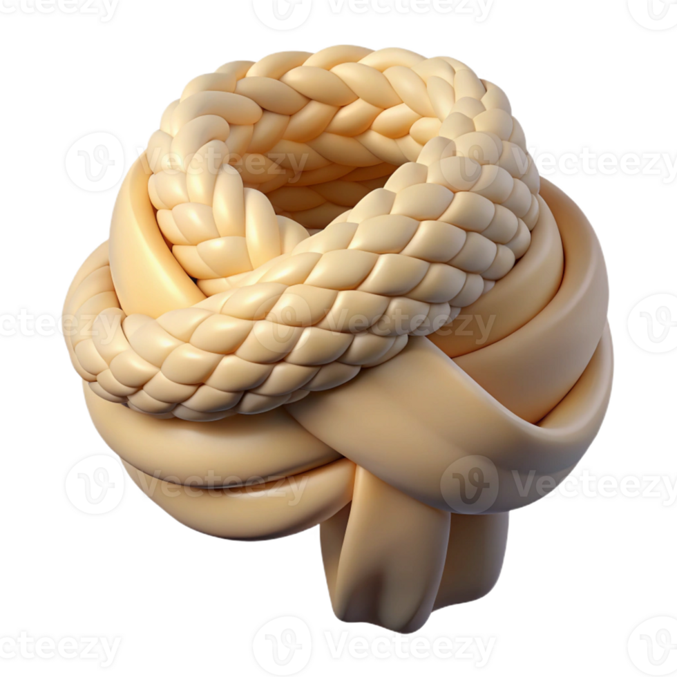 ethereal striking A winter scarf, knitted, chunky cable knit pattern, cream color, soft lighting, draped, with transparent background,high-resolution product photography masterfully captured png