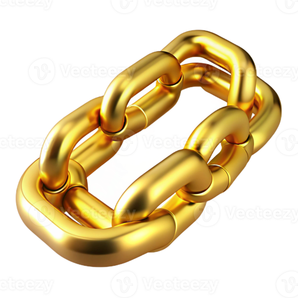nostalgic glorious A golchain necklace, thick links, highly polished, studio lighting, with transparent background,high-resolution product photography exclusive png