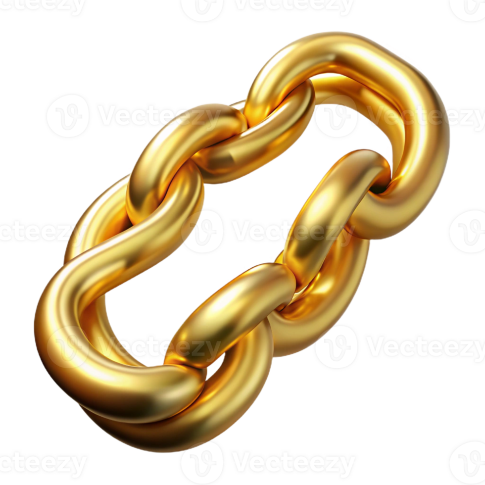 hypnotic exceptional A golchain necklace, thick links, highly polished, studio lighting, with transparent background,high-resolution product photography png
