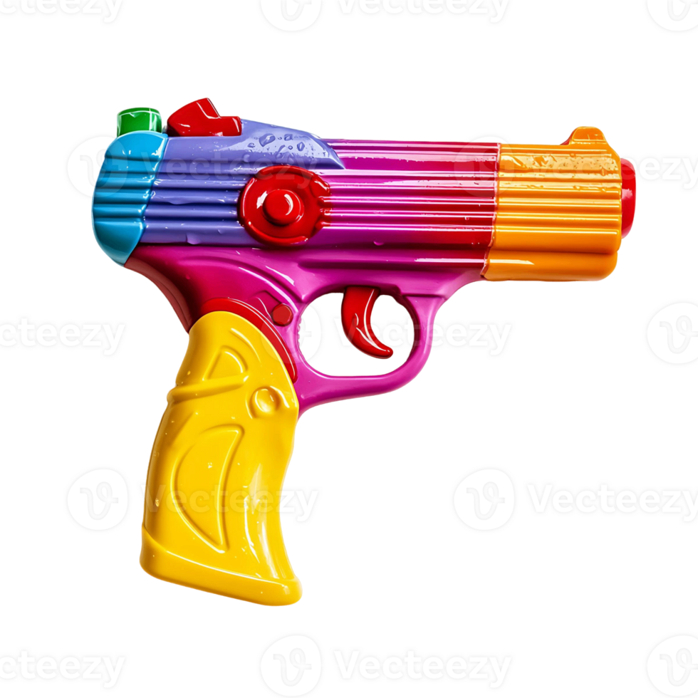 Toy Gun with Red Trigger Accent png