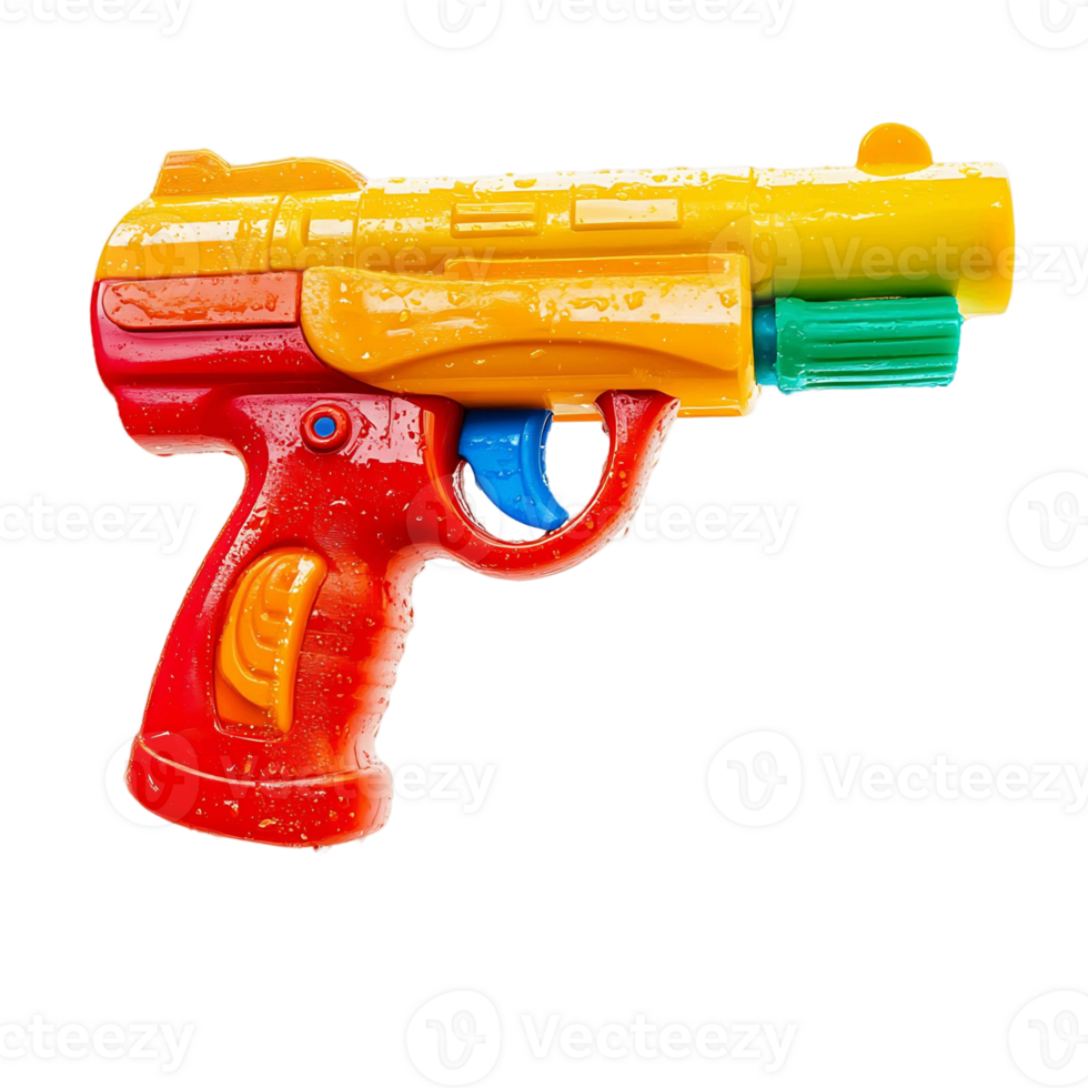 Wet Yellow Water Blaster Toy png