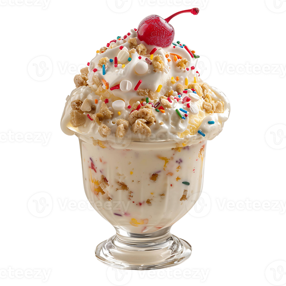 Creamy Sundae with Bright Sprinkles png