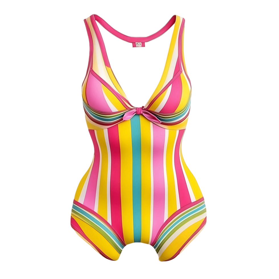 Striped Swimsuit isolated on transparent background png