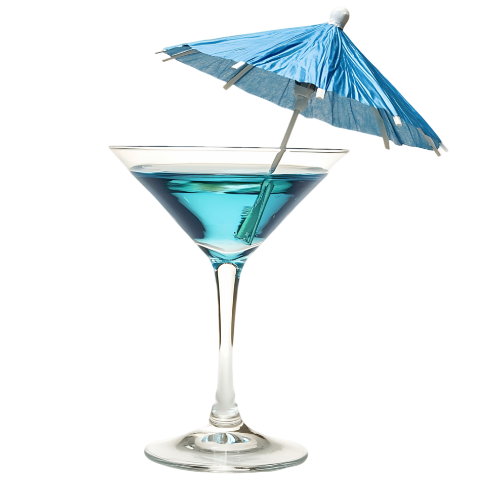 Blue Cocktail with Umbrella png