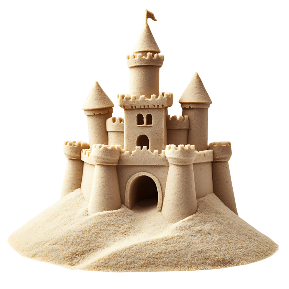 Sandcastle Architecture on transparent background png