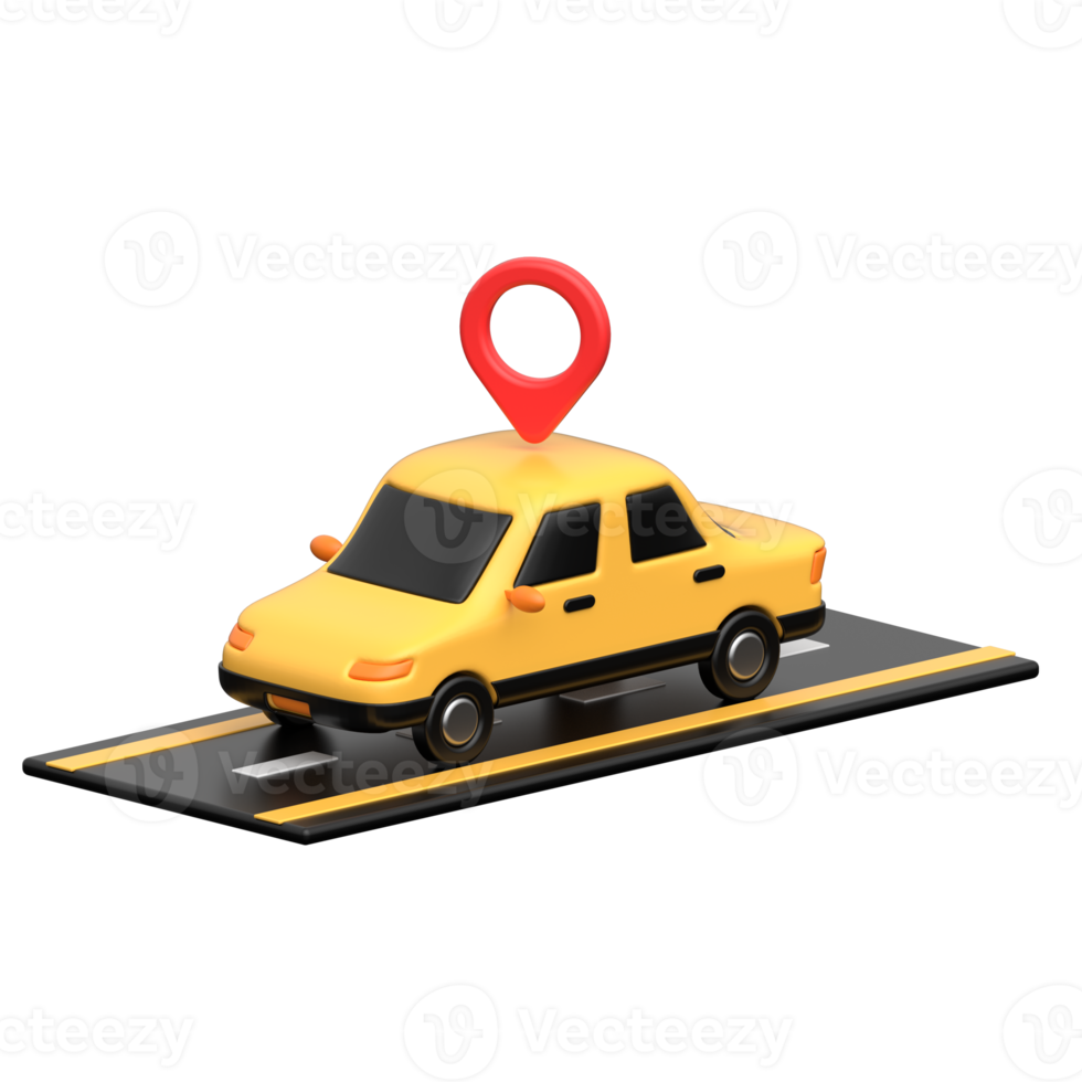 Taxi Location 3D Icon png