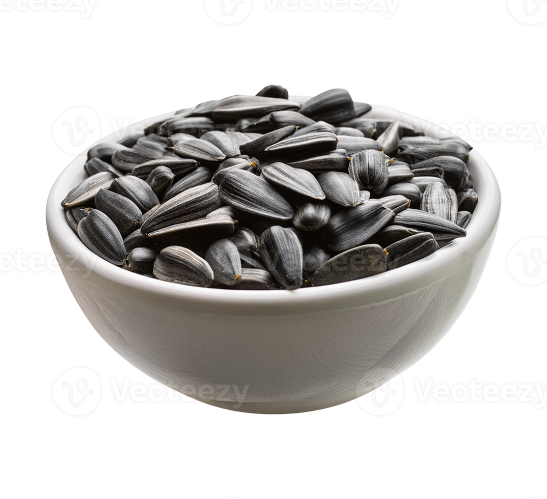 A bowl of sunflower seeds, a healthy and nutritious snack png