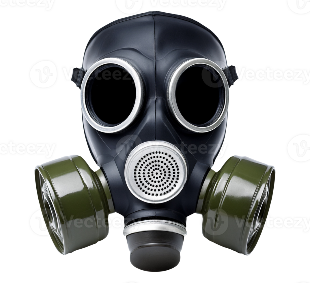 Gas mask protection isolated on transparent background png