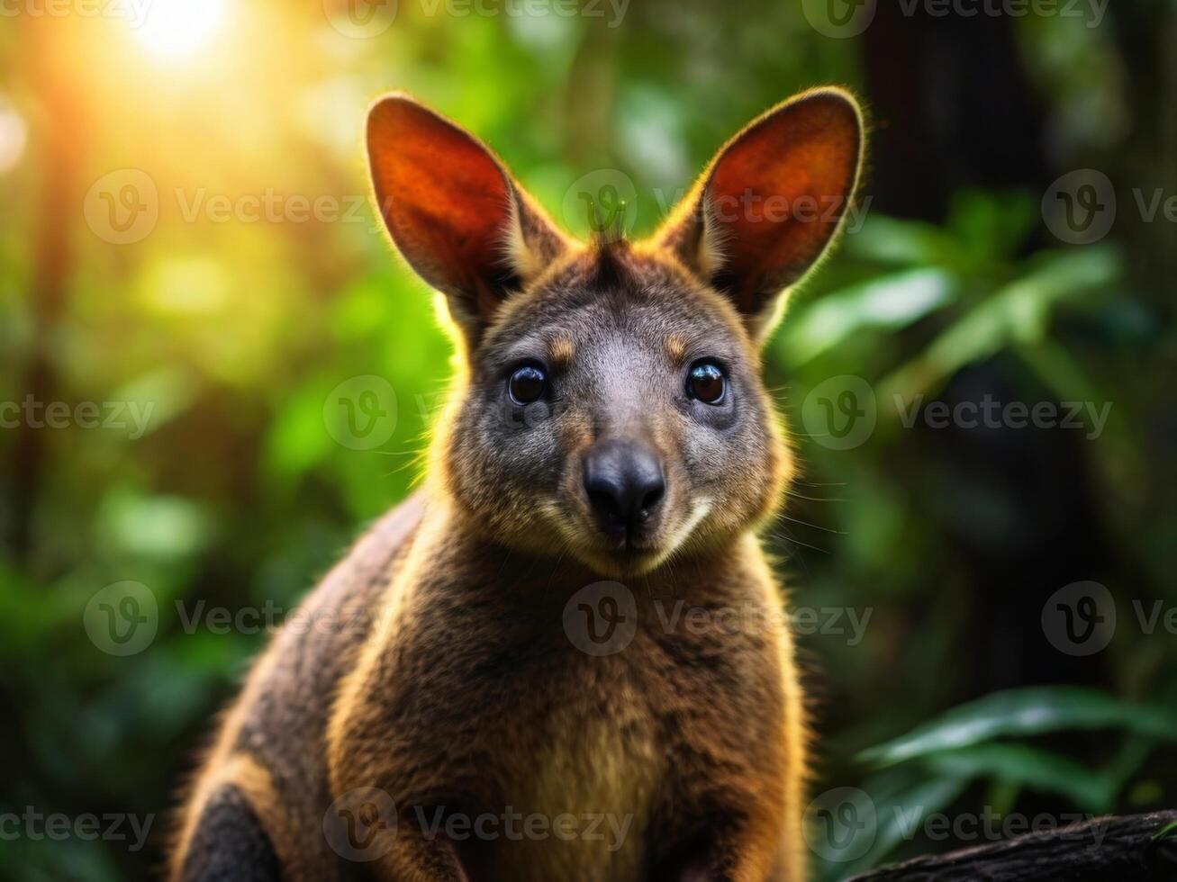 Wallaby in the australian bush photo