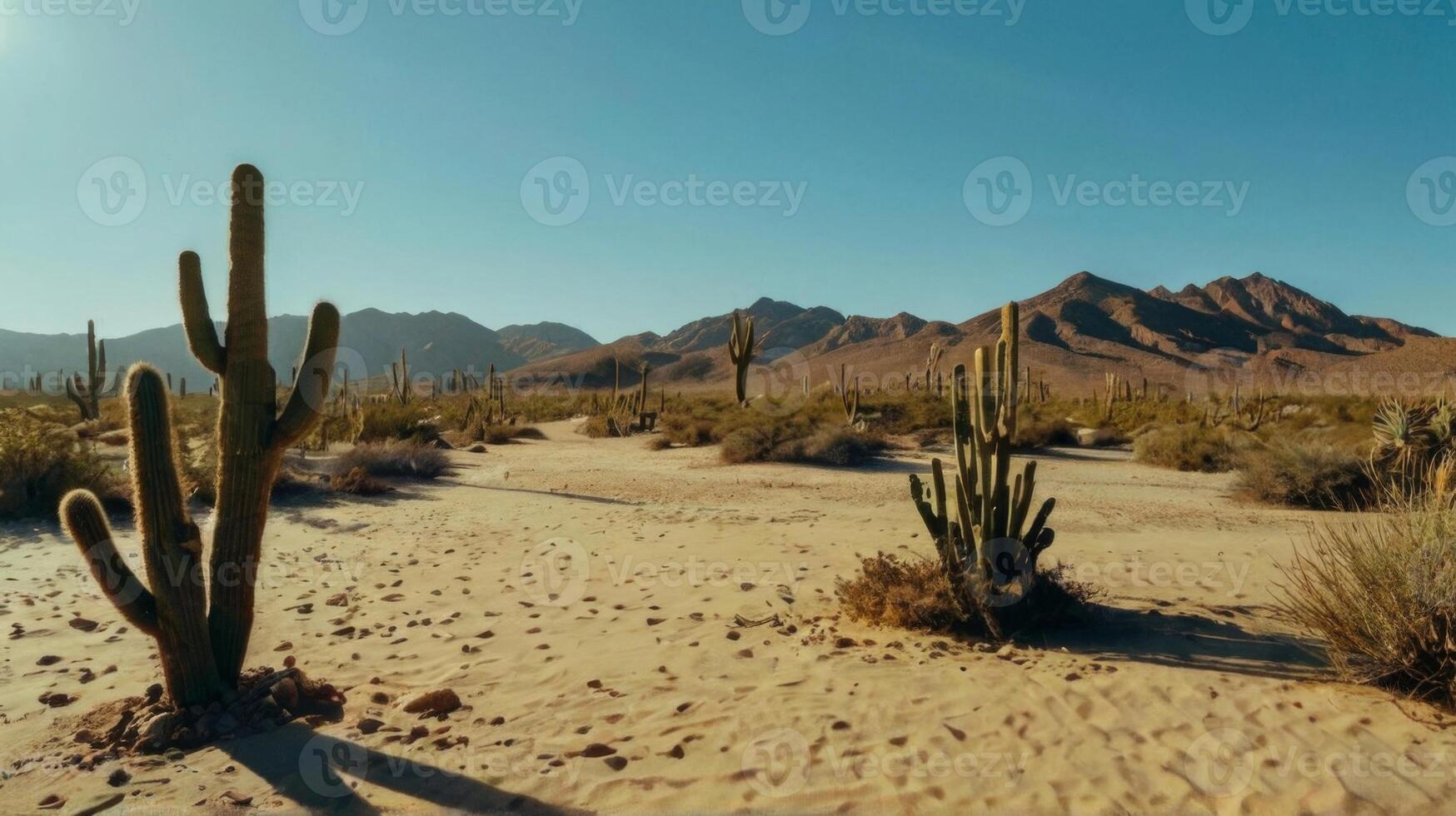 Saguaro cactus in the desert photo
