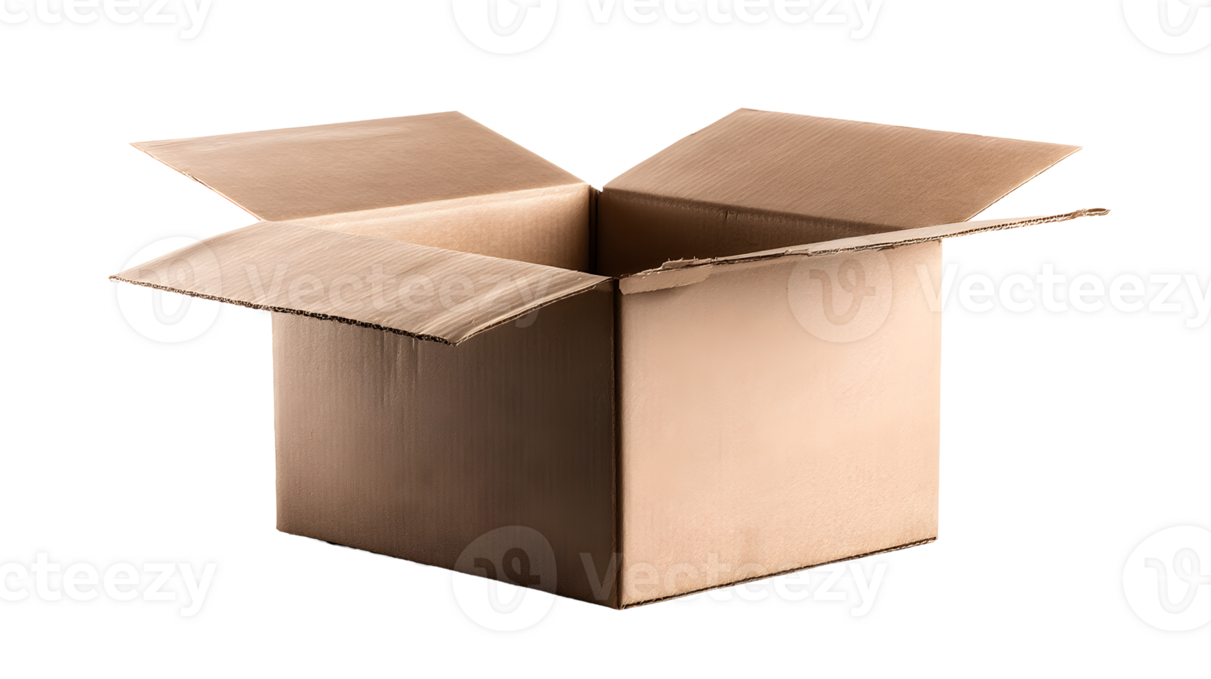 An Empty Cardboard Box Open and Ready for Packaging or Storage Solutions png