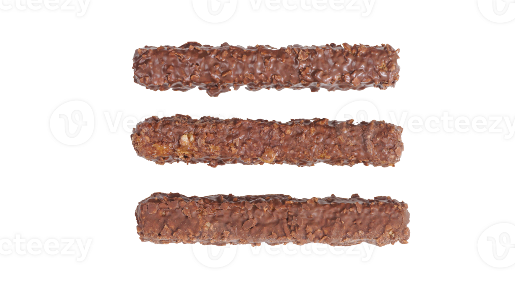 Rich chocolate coated wafer bars with layers of caramel and crispy wafers isolated on transparent background png