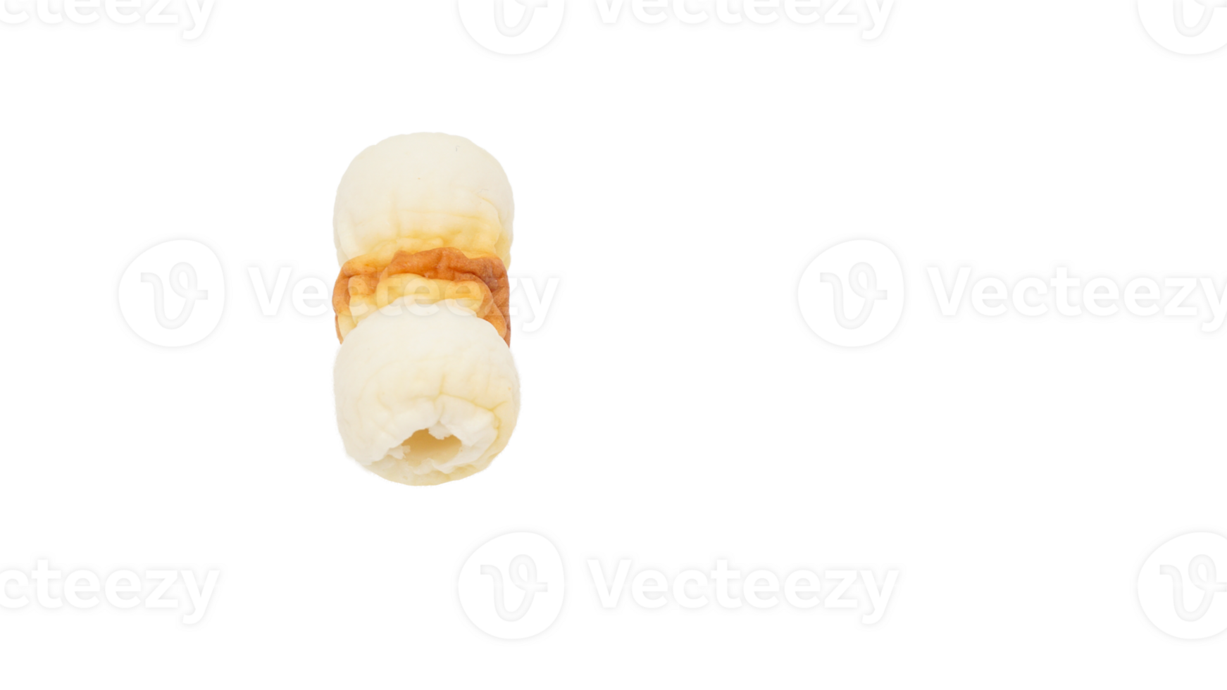 Uncooked chikuwa or processed Japanese fish meat isolated on transparent background png