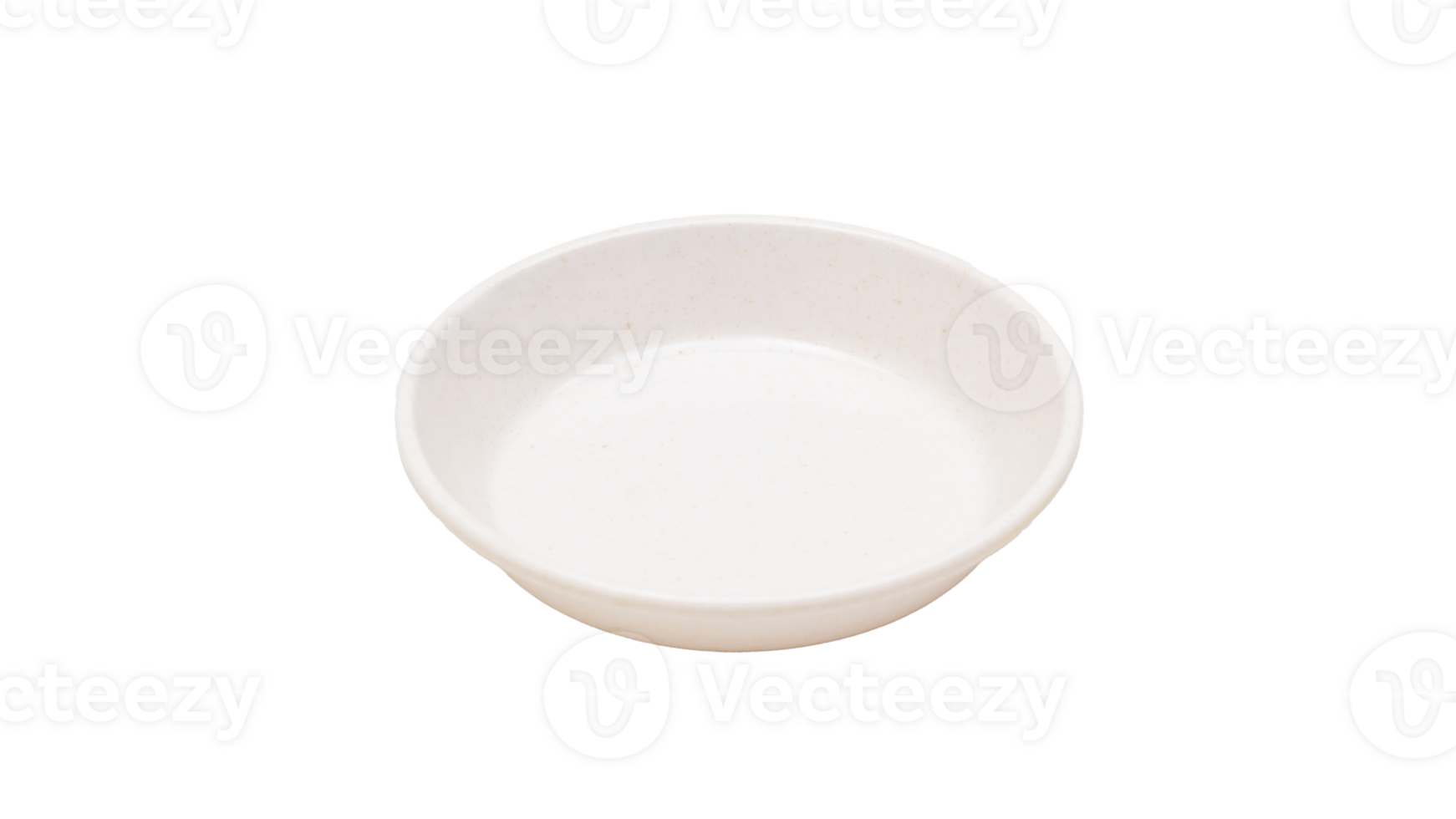 Empty white melamine bowl isolated on transparent background png