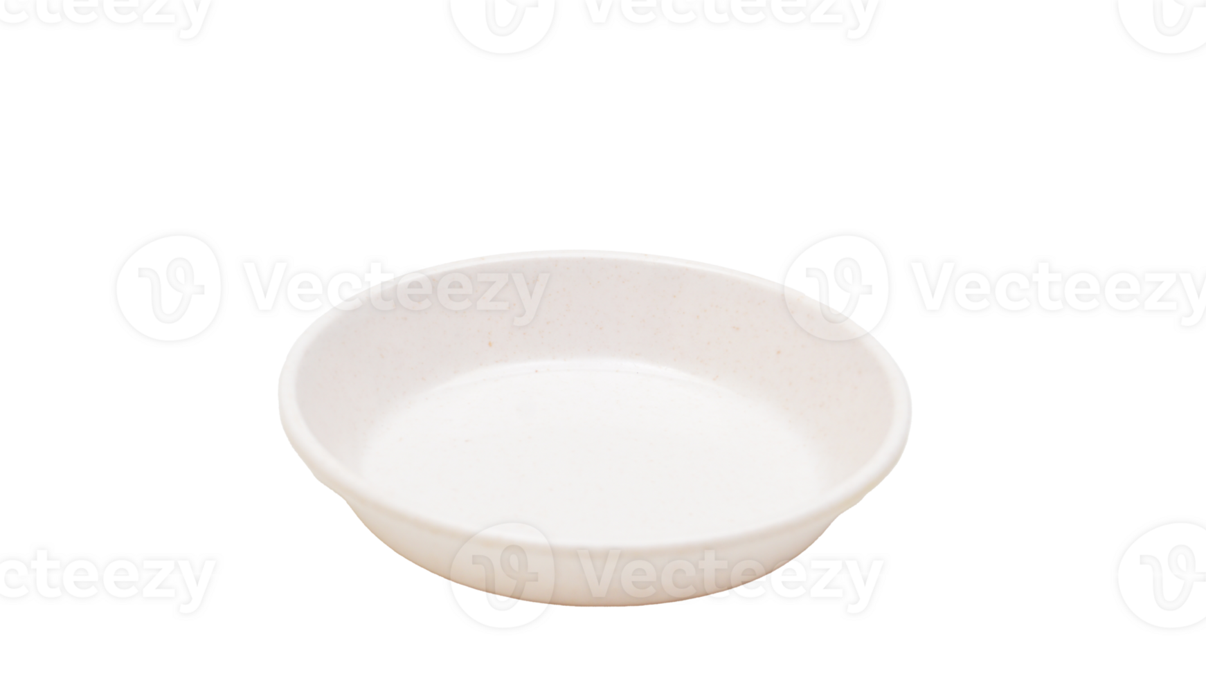 White melamine bowl isolated on transparent background png