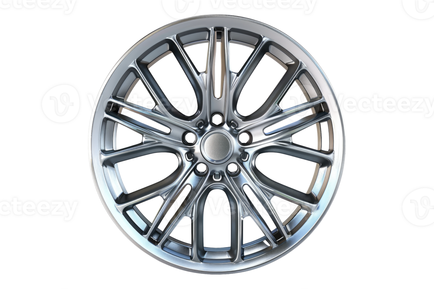 Alloy wheels for automobile isolated on transparent background png
