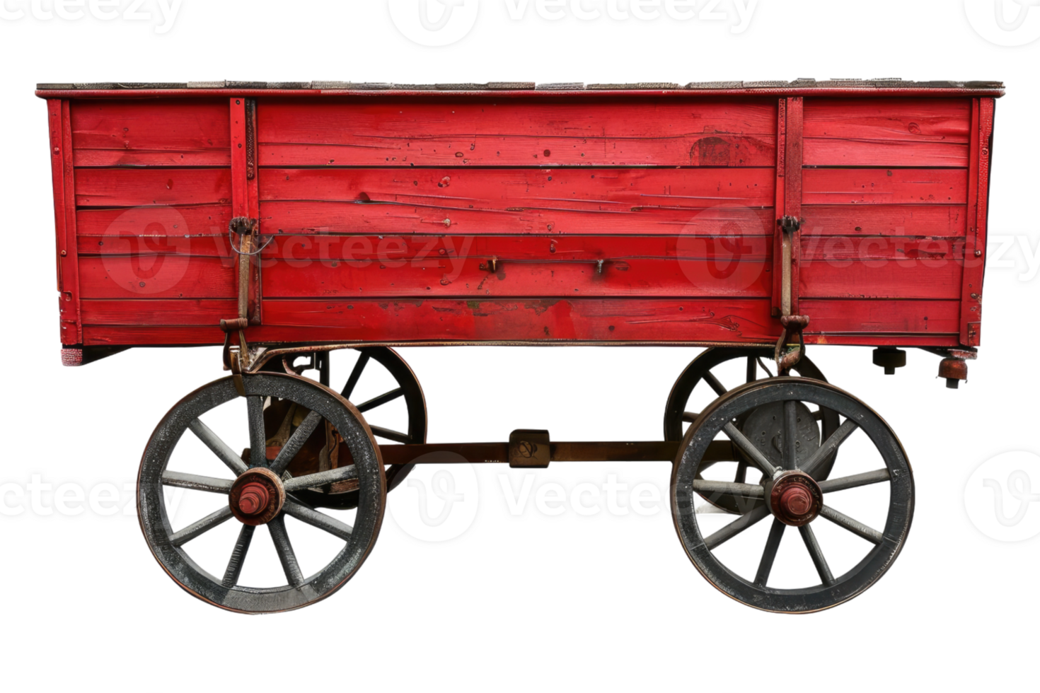 A red wagon isolated on transparent background png