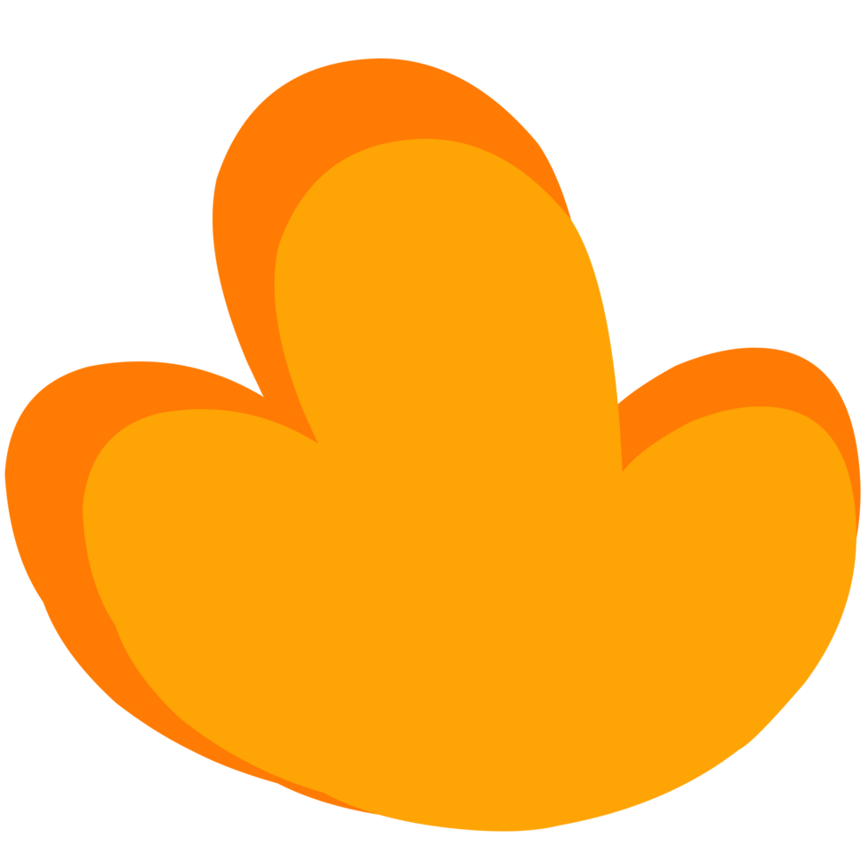 Abstract yellow Plant Shape with Modern Flat Style Design png