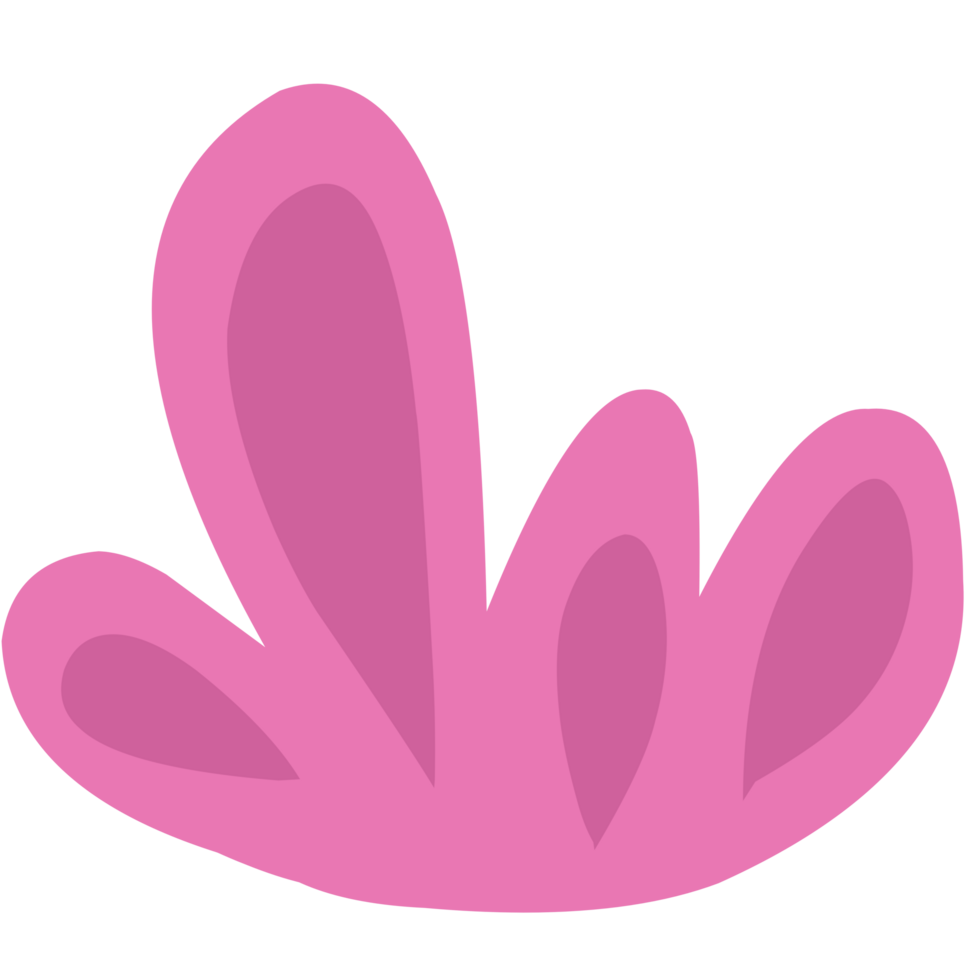 Abstract pink Plant Shape with Modern Flat Style Design png