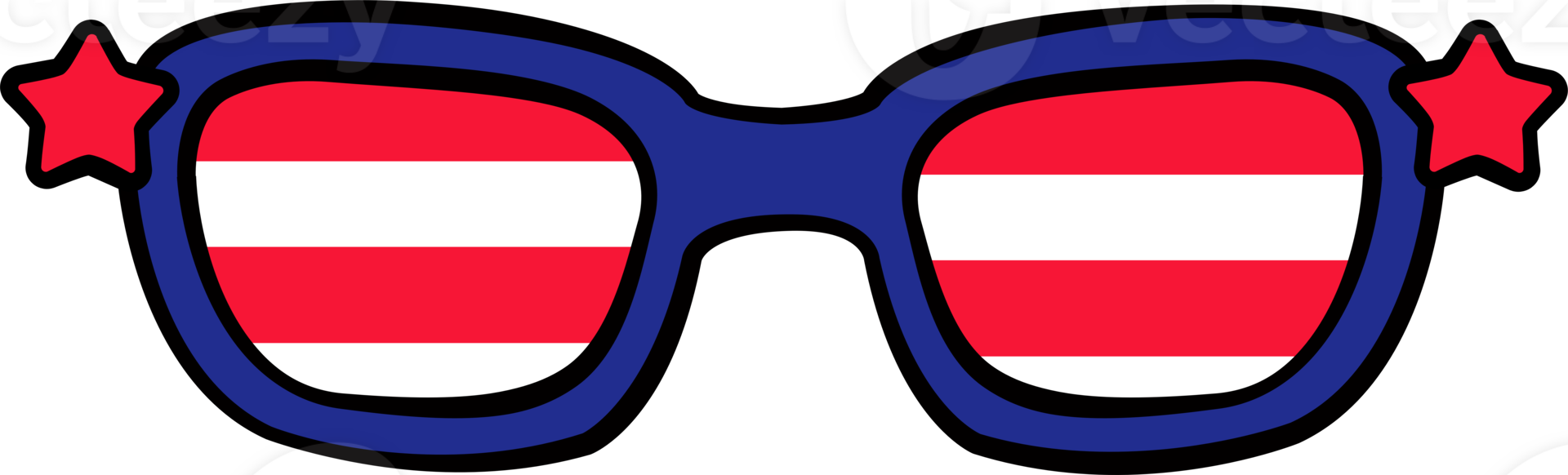 Patriotic 4th of July independence day USA sun glasess element Illustration png