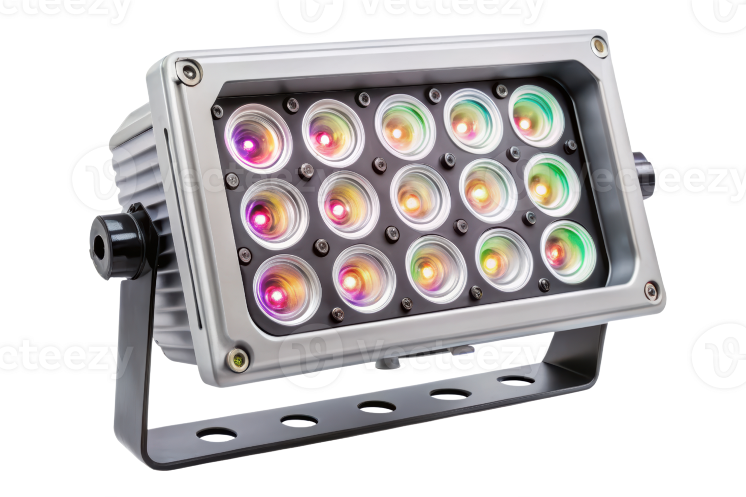 Bright LED light fixture with multiple color options isolated on a transparent background png