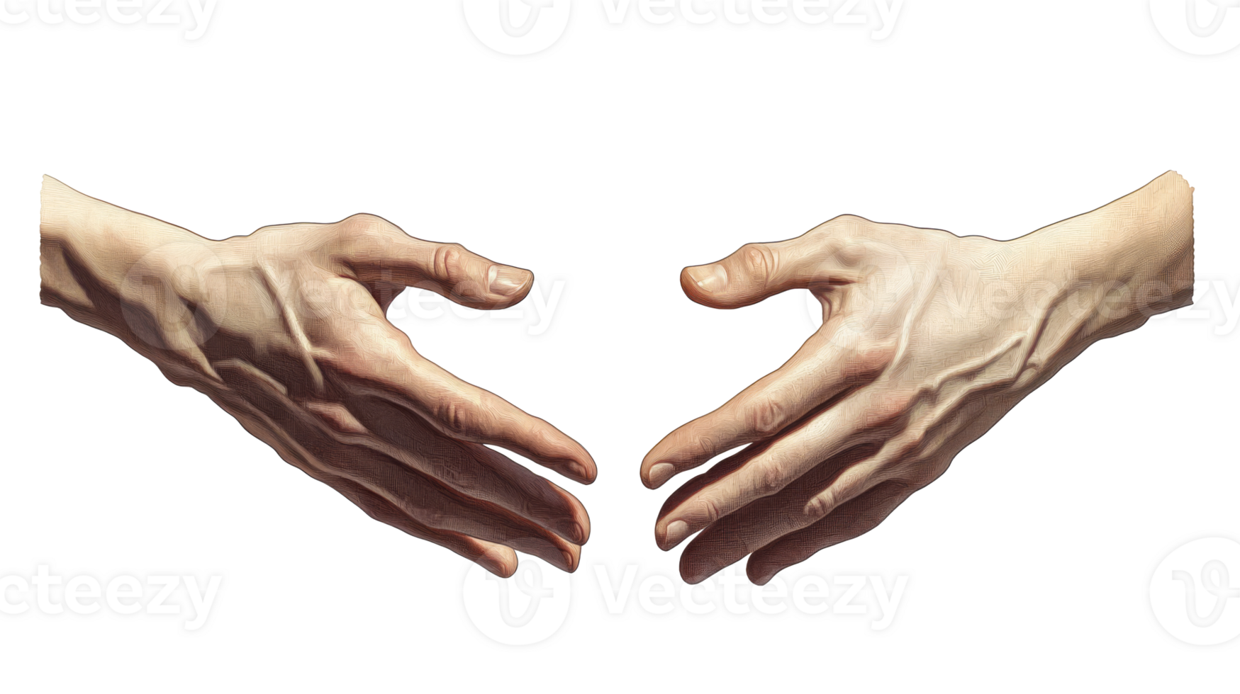 Hands extended, touching, communication, anatomy, gestures, reaching out, cut out transparent png