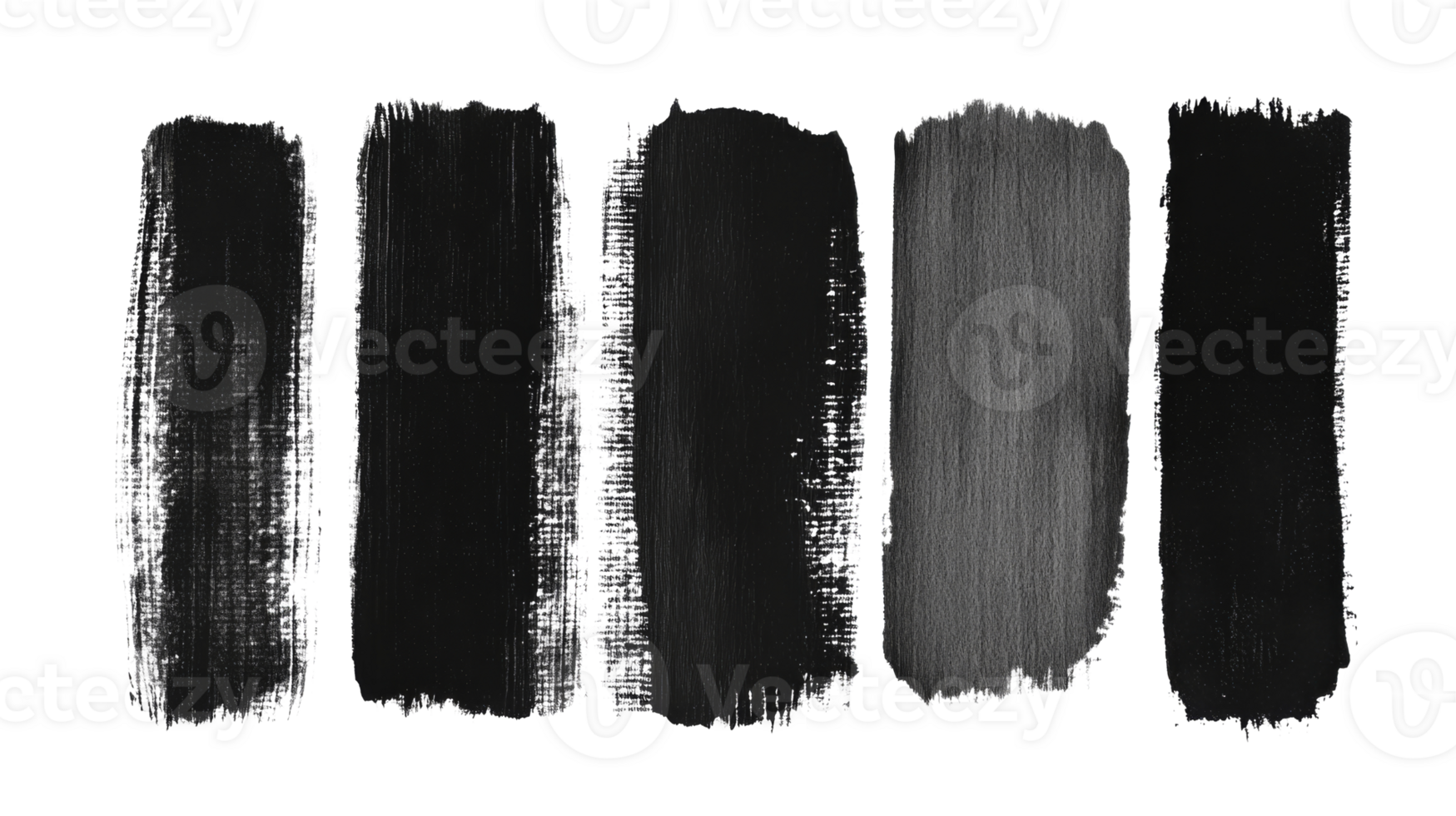 Paint strokes of gray and black, brush marks texture pattern , cut out transparent png