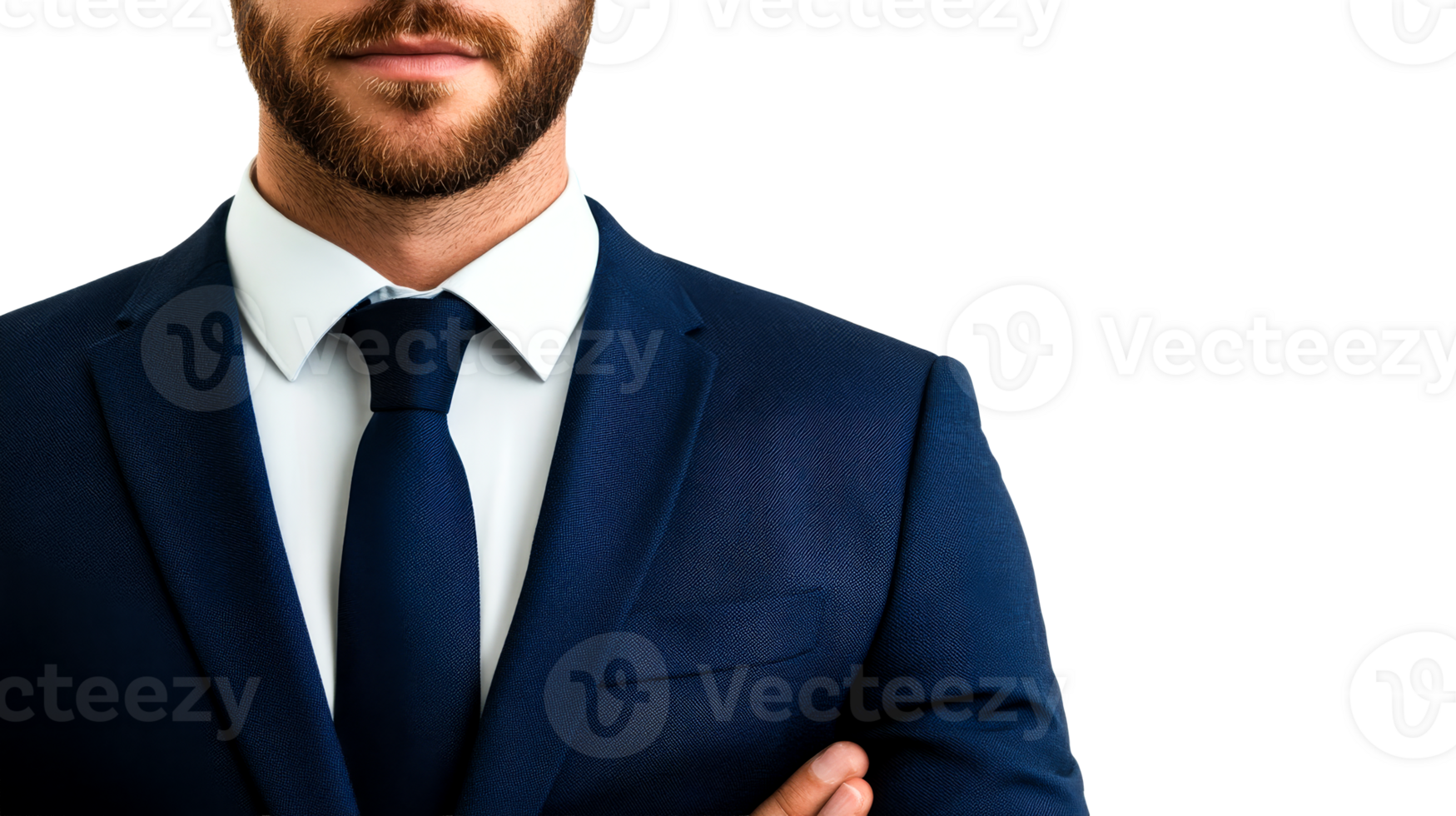 Businessman's sophisticated appearance in suit, tie, cut out transparent png