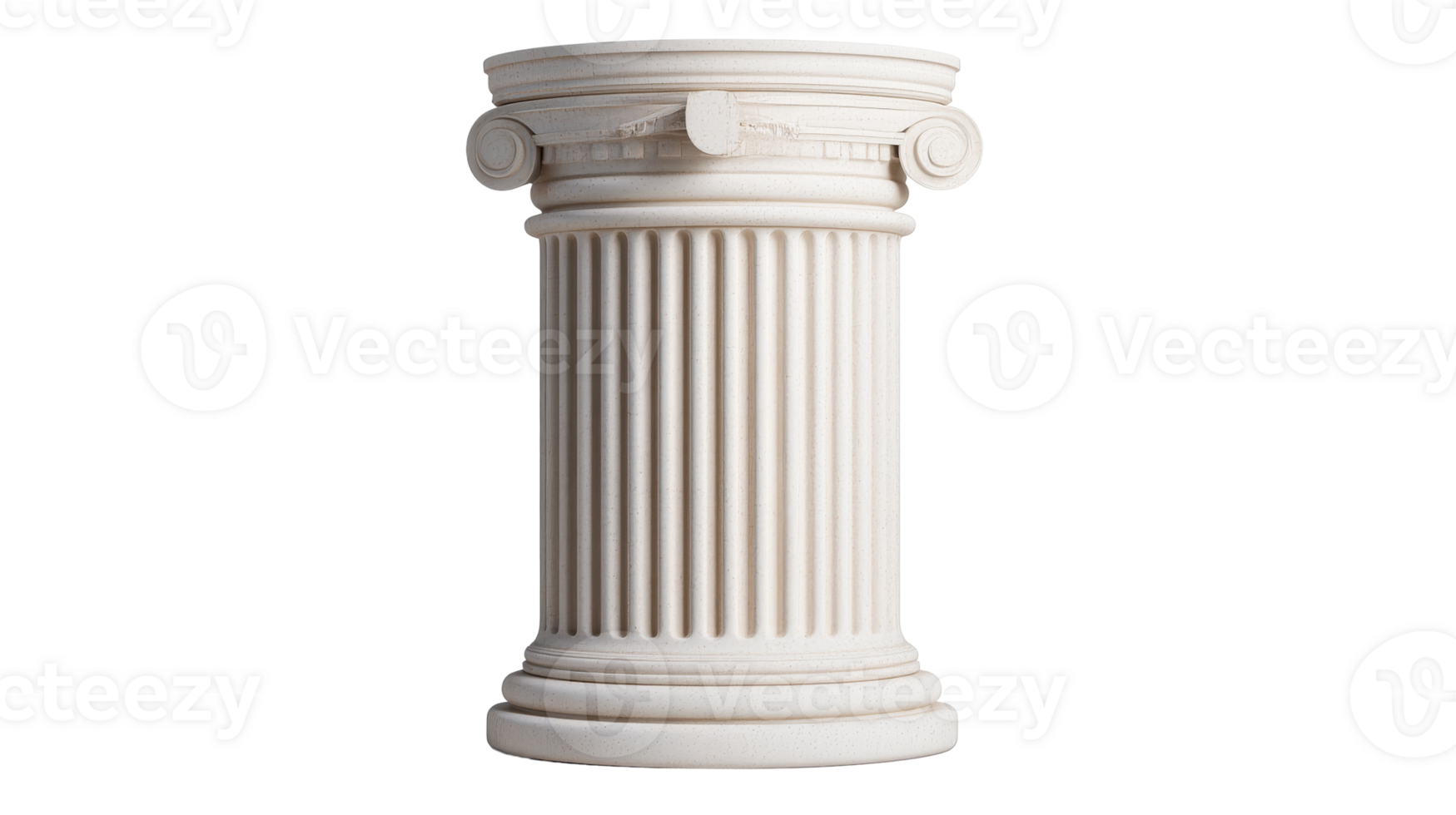 Classic architectural column, white, ancient detail, old construction , cut out transparent png