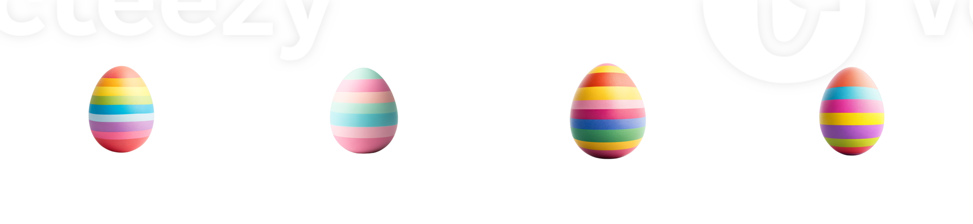 linha do listrado Páscoa ovos com vários cor desenhos, cortar Fora transparente png