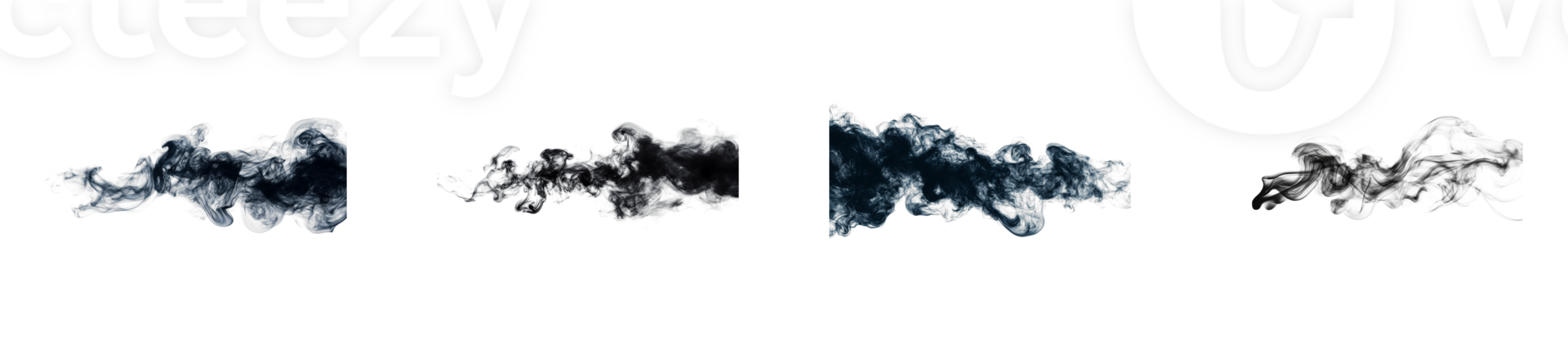 Smoke stream effects in different shapes and colors , cut out transparent png