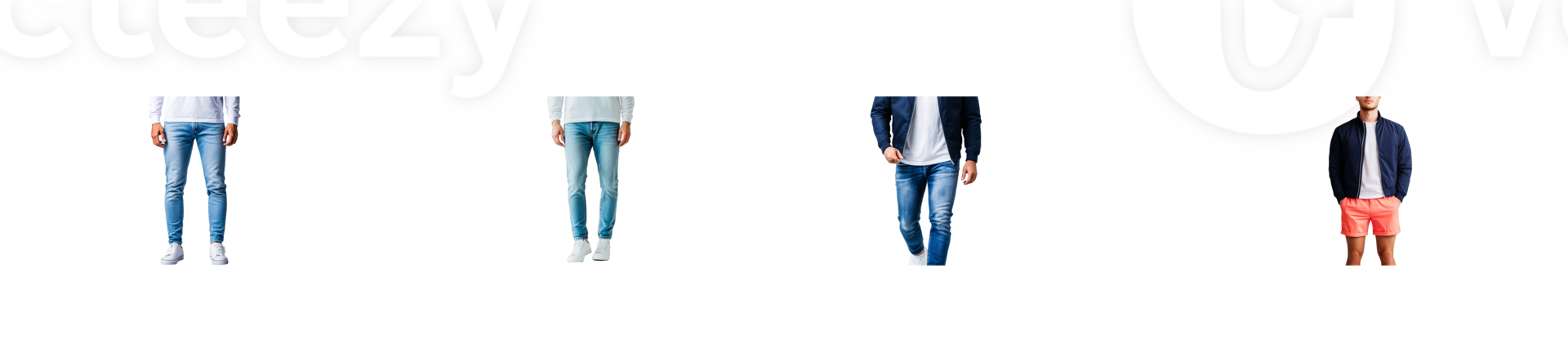 Mens casual fashion with variety of trendy outfits for warm weather png