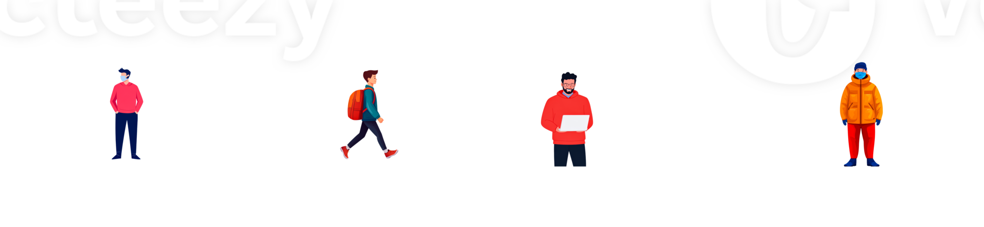 People engaging in various activities with a transparent background png