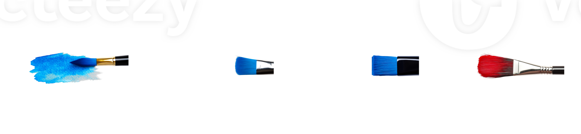Brushstrokes with vibrant colors on a transparent background png