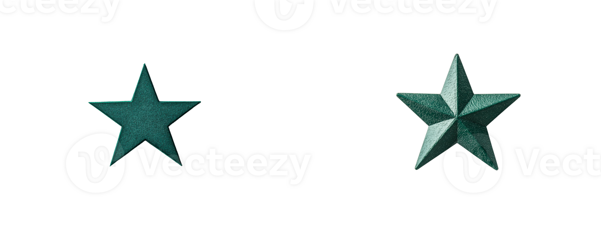 Decorative stars in two styles on a transparent background png