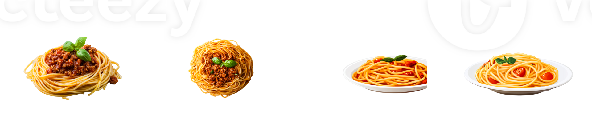 Spaghetti styles on a transparent background for culinary use png