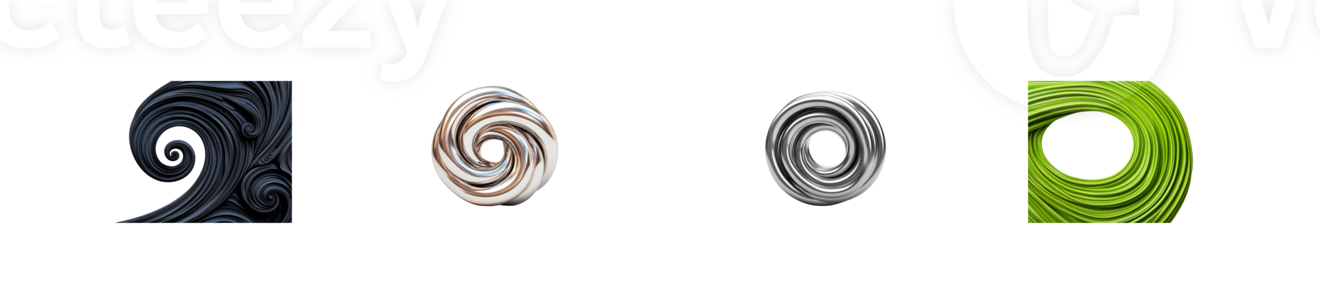 Unique abstract swirls with transparent background for design use png