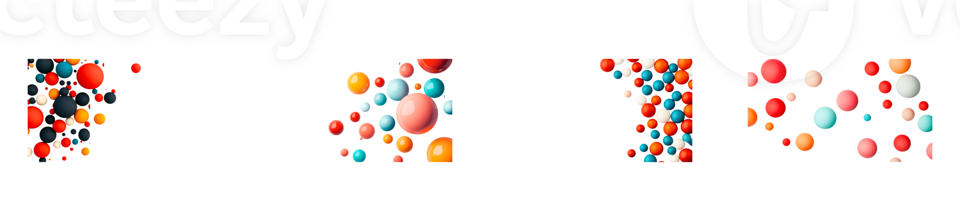 Bubbles in vibrant colors arranged on a transparent background png