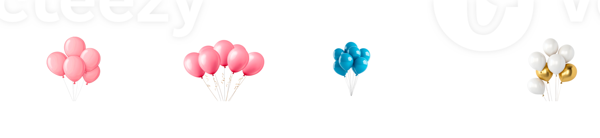 Colorful balloons for celebration or decoration occasions png