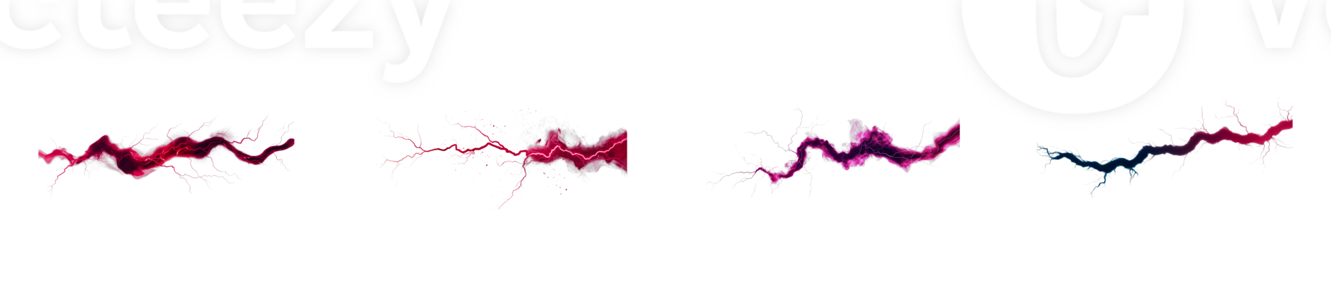 Vibrant abstract lightning patterns in shades of red and black png