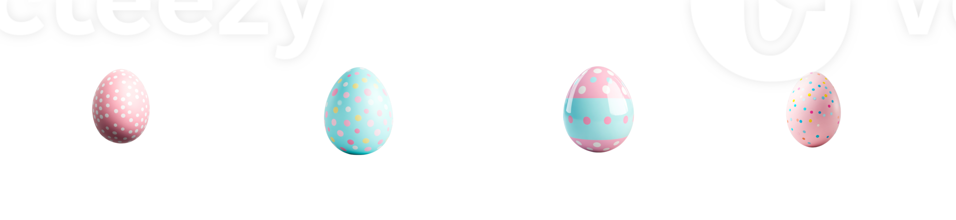 Colorful decorative eggs with polka dots for festive occasions png
