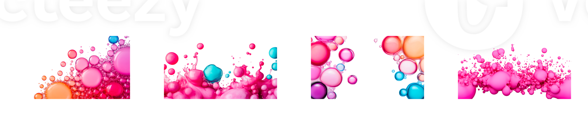 Colorful bubbles create an abstract pattern with soft gradients png